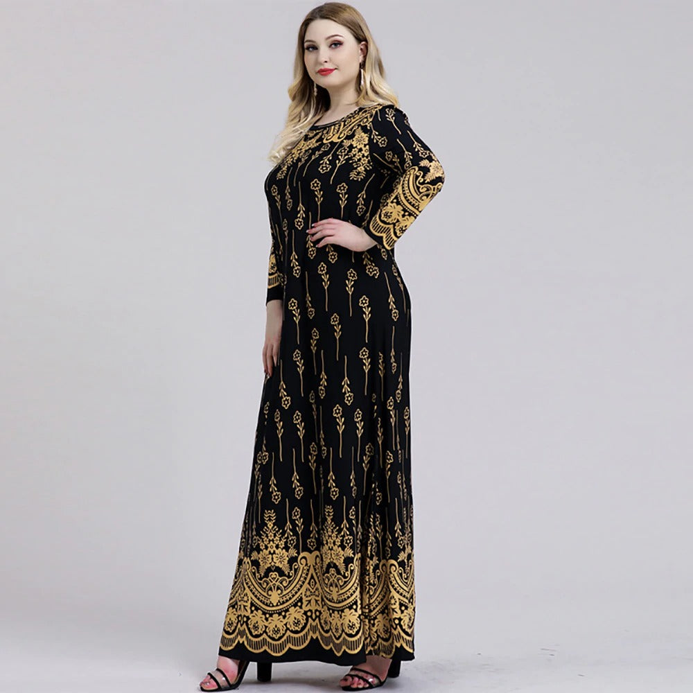 Retro Floral Print black Dress - SixtyKey new model design Dubai fashion style 2021 best price