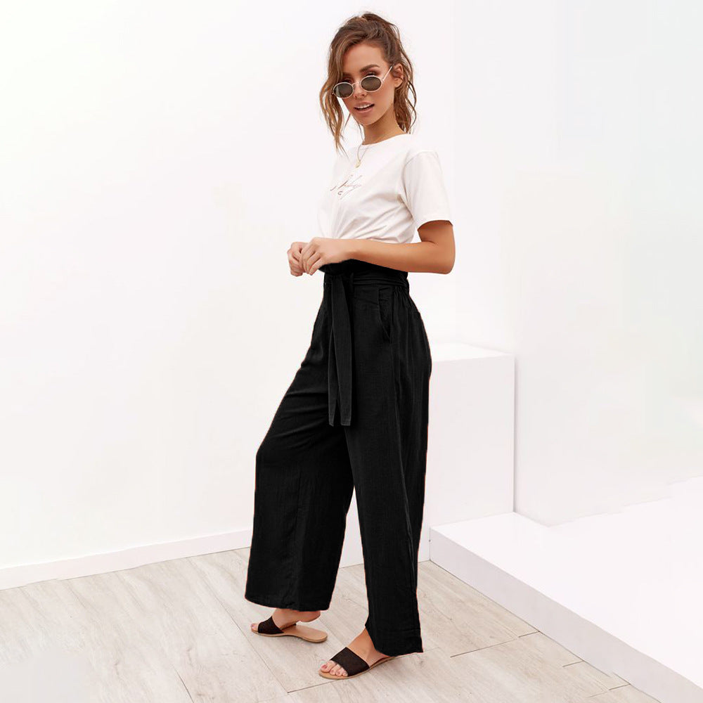 Cotton pants wide leg for summer - SixtyKey new model design Dubai fashion style 2021 best price
