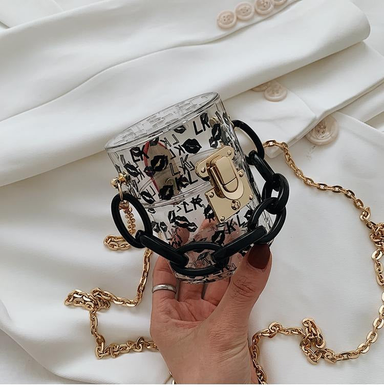 Transparent Gold Ring Handle Party Clutch Bag - SixtyKey new model design Dubai fashion style 2021 best price