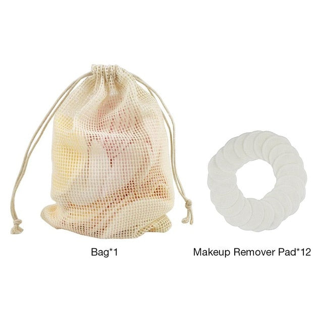 12Pcs Remover Pads Cotton Bamboo Fiber Cleaning - SixtyKey new model design Dubai fashion style 2021 best price