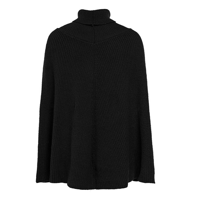 Oversize Sweater Cloak Winter Women Batwing Knitted Ladies sexy Turtleneck - SixtyKey new model design Dubai fashion style 2021 best price