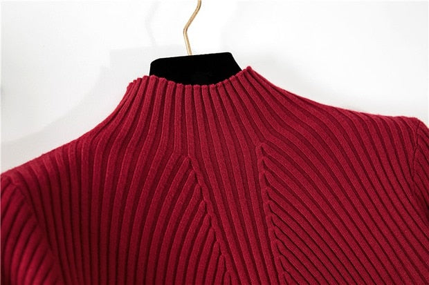 Turtleneck Sweater Women Sweaters Fashion Jersey Women Pullover - SixtyKey new model design Dubai fashion style 2021 best price