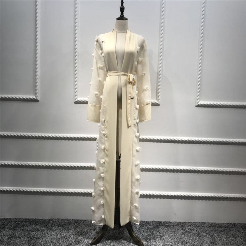 Floral Abayas Cardigan Dress - SixtyKey new model design Dubai fashion style 2021 best price