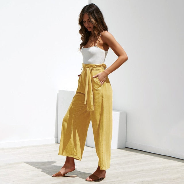 Cotton pants wide leg for summer - SixtyKey new model design Dubai fashion style 2021 best price