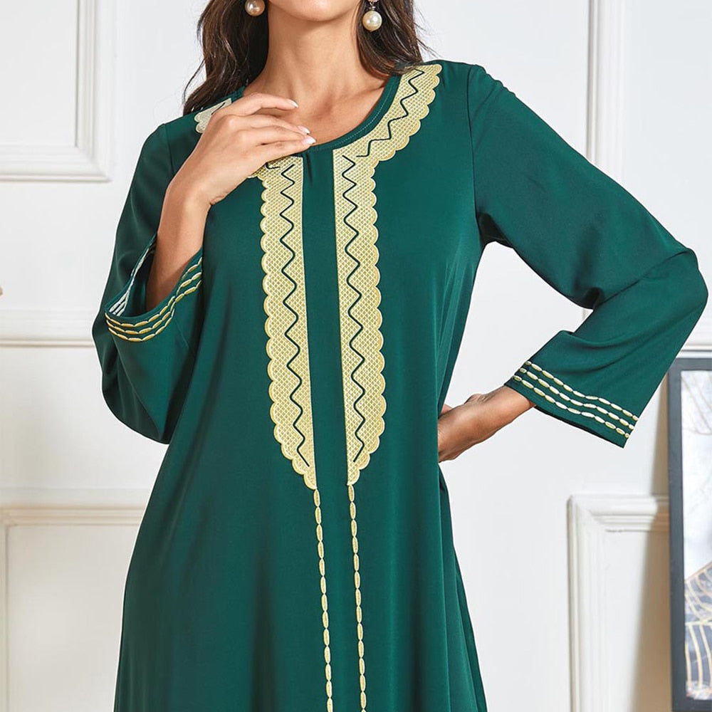 Green Cotton Maxi Dress - SixtyKey new model design Dubai fashion style 2021 best price