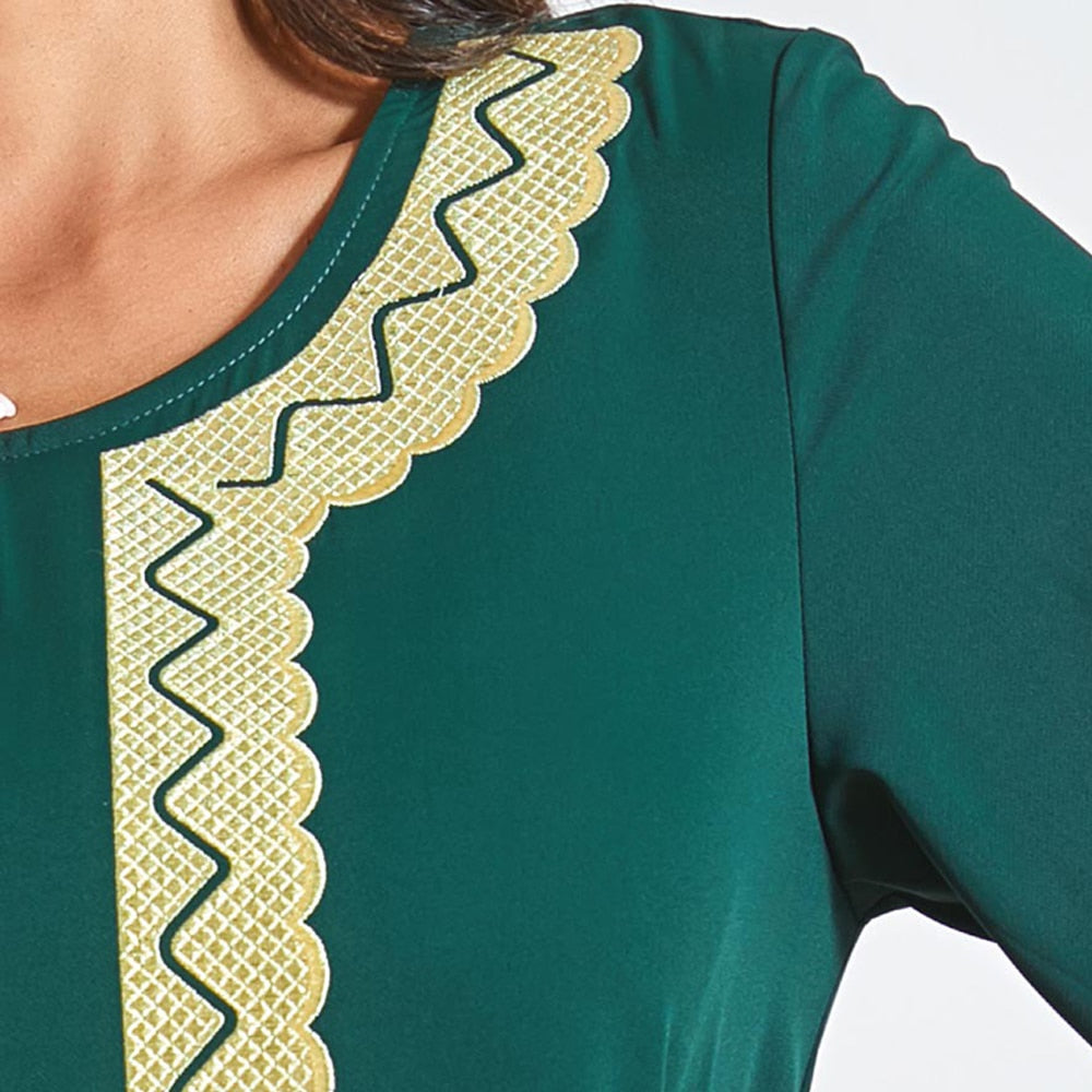 Green Cotton Maxi Dress - SixtyKey new model design Dubai fashion style 2021 best price