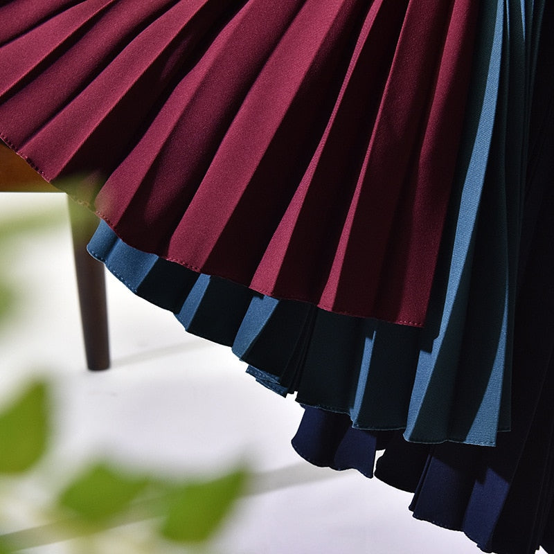 Pleated long skirt (II) - SixtyKey new model design Dubai fashion style 2021 best price