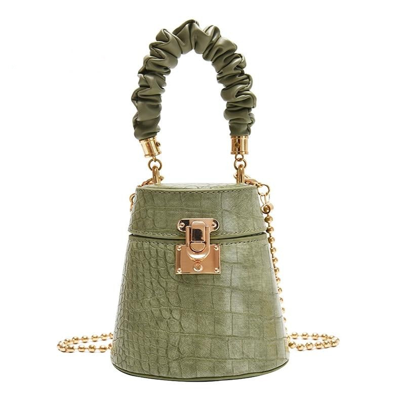 Crocodile Pu Leather Shoulder Chain Bag - SixtyKey new model design Dubai fashion style 2021 best price