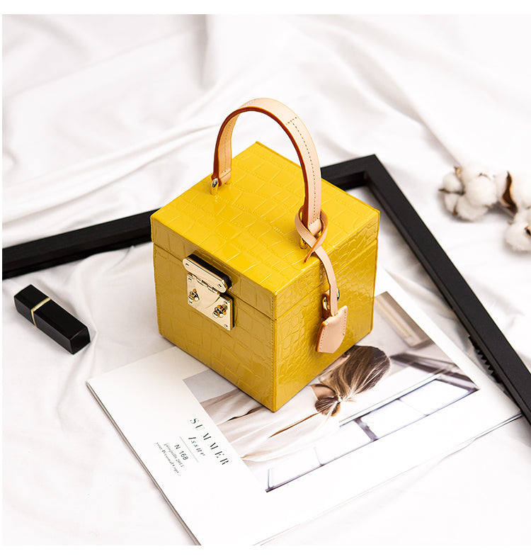 Genuine Leather Box Stone Pattern Design bag - SixtyKey new model design Dubai fashion style 2021 best price