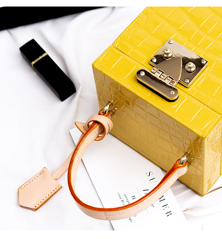 Genuine Leather Box Stone Pattern Design bag - SixtyKey new model design Dubai fashion style 2021 best price