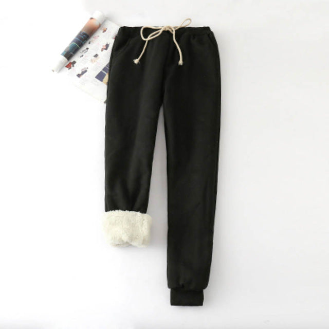 Winter Cashmere Harem Warm Pants Women Thick Lambskin - SixtyKey new model design Dubai fashion style 2021 best price