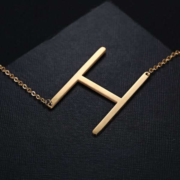 Classcial Stainless Steel Gold Silver Color A-Z Letter Initial Necklaces For Women /Letter Pendant Necklace Jewelry - SixtyKey new model design Dubai fashion style 2021 best price