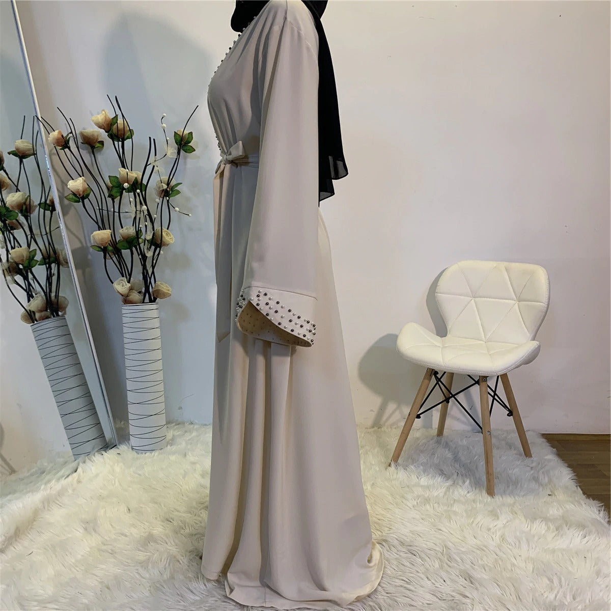 open Abaya dress with Robe - SixtyKey new model design Dubai fashion style 2021 best price